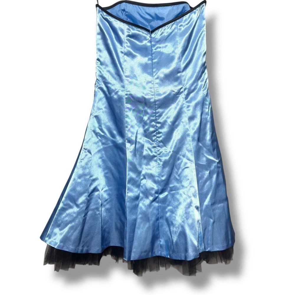 Jessica McClintock Gunne Sax Prom Dress Strapless Gown Babydoll Corset Y2k Sz 9 - Picture 11 of 12